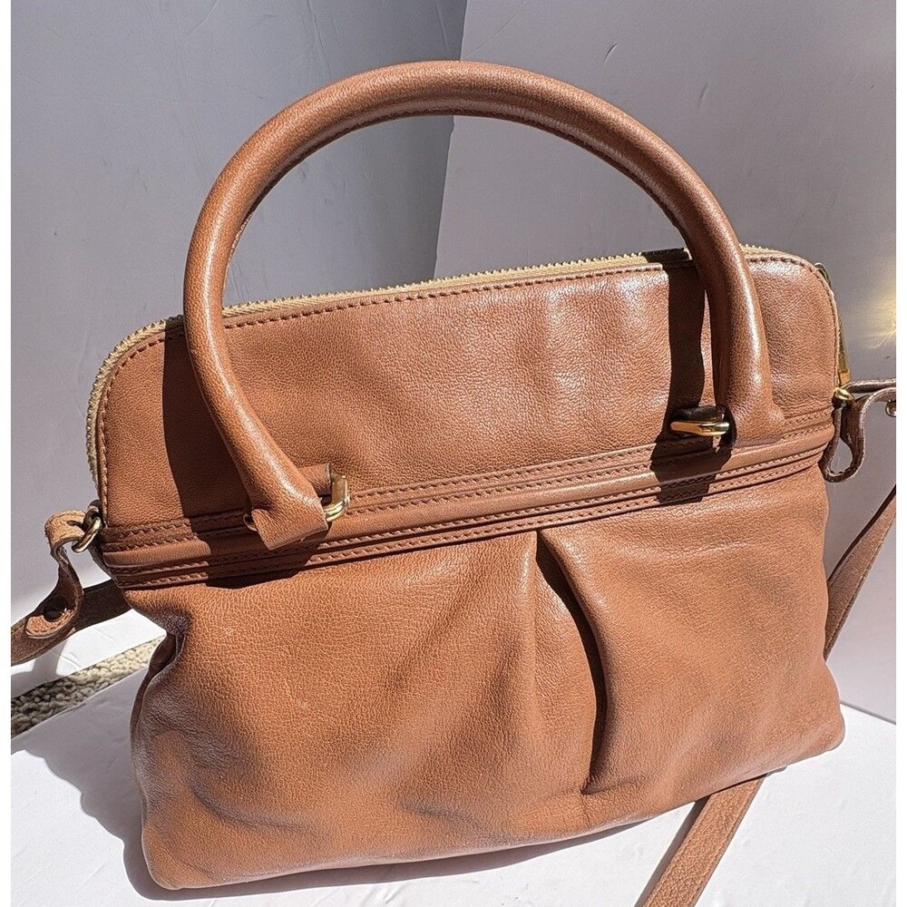 MARC JACOBS Preston Convertible Camel Brown Leather Tote Handbag Rare Authentic - Picture 12 of 16